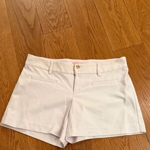 Lilly Pulitzer High Waist Cream Shorts